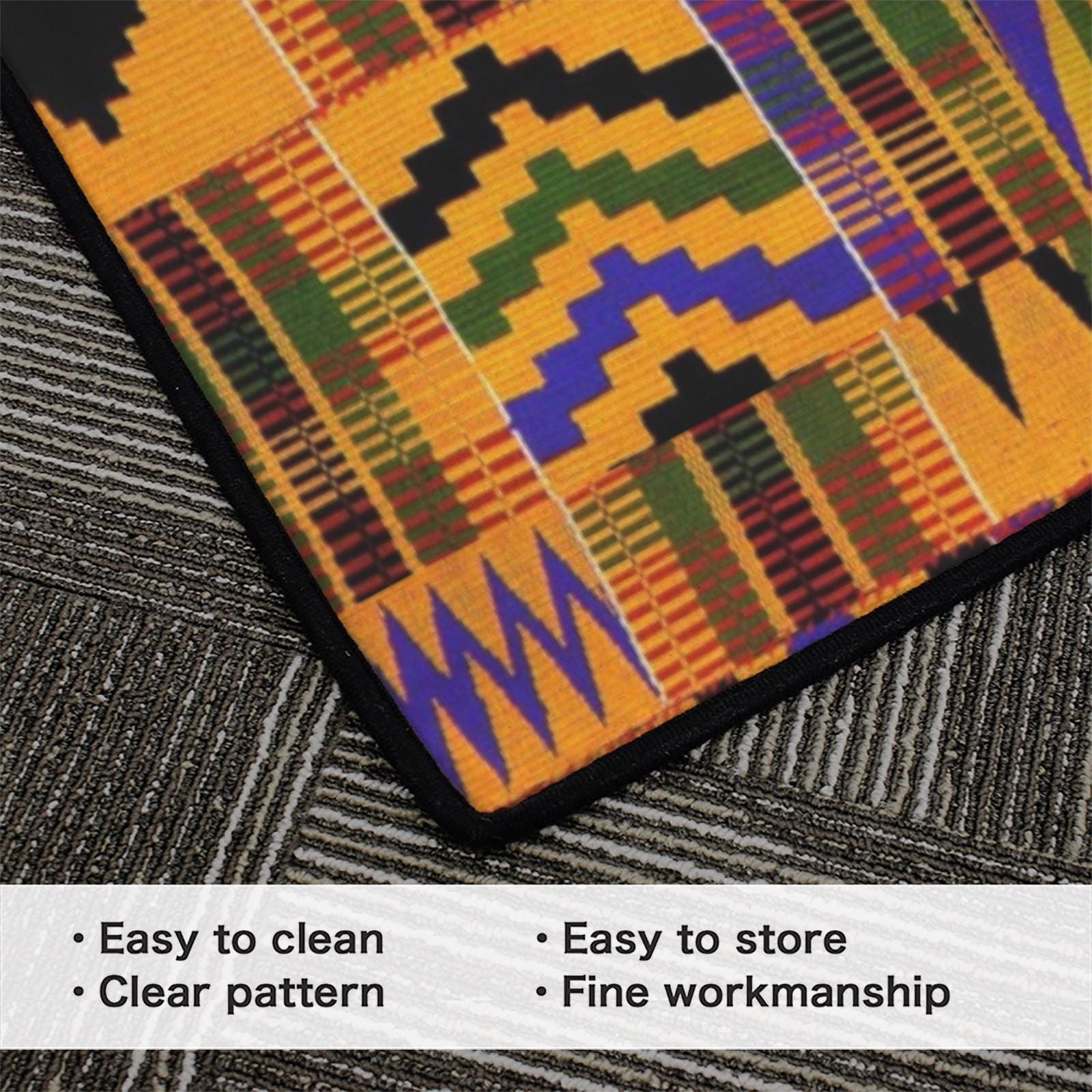 Kente Area Rug: Vibrant African Inspired Flannel Carpet (84x60 Inch) - Etsy