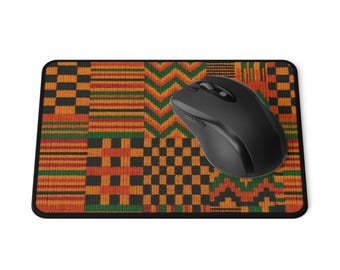 Kente Pattern Mouse Pad | African Print Non-Slip Desk Mat