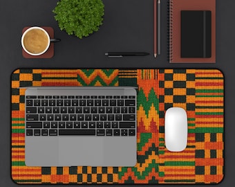 Kente Pattern Desk Mat | African Print Mouse Pad