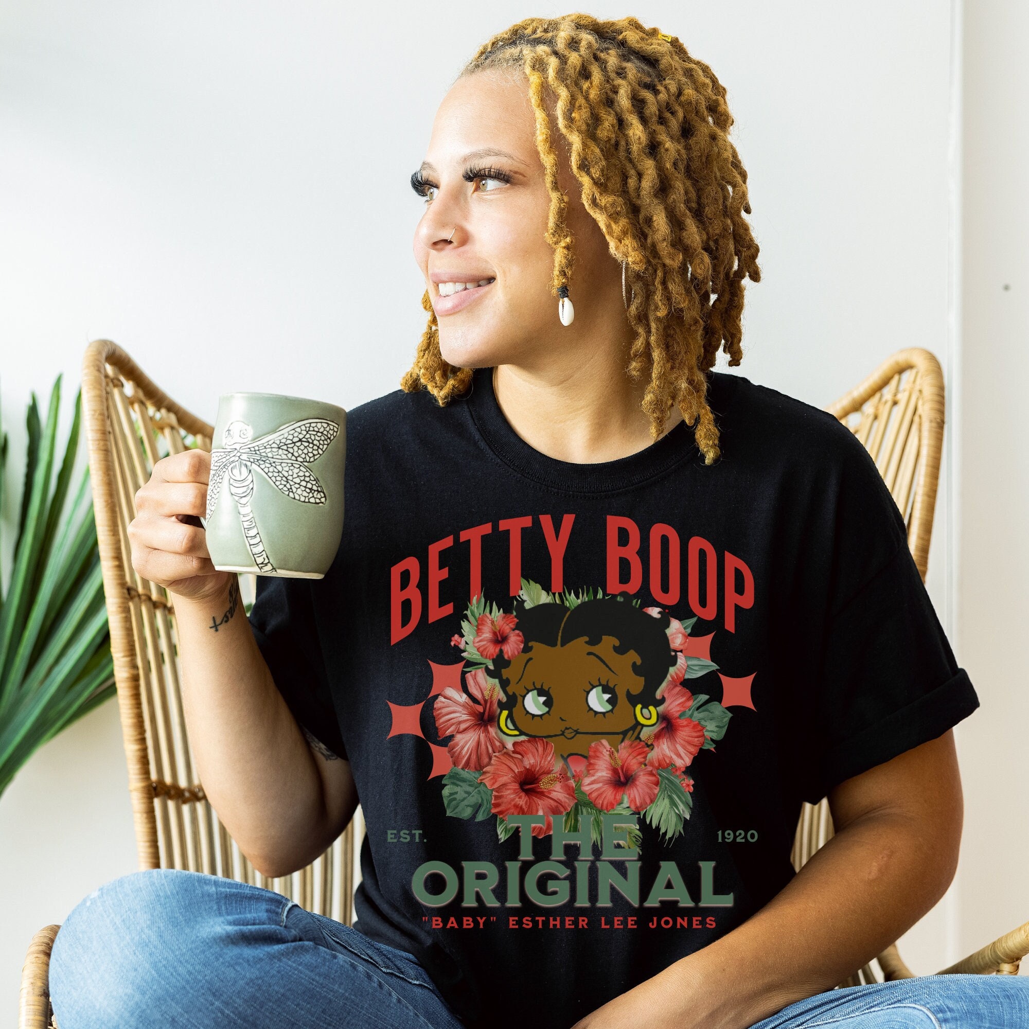 Black Betty Boop Tee Black History, Herstory, Afrocentric