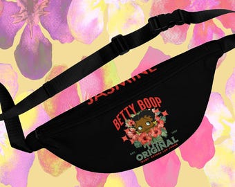 Black Betty Boop  Personalized Fanny Pack, Original Design, Baby Esther Lee Jones Inspired, Waist Bag, Hip Bag, Chic Fashion Accessory