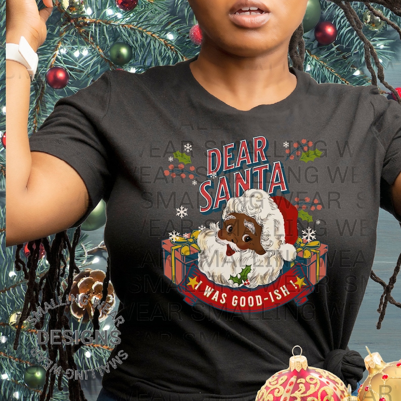 African American Christmas Pajamas, Black Santa Family Shirt, Christmas