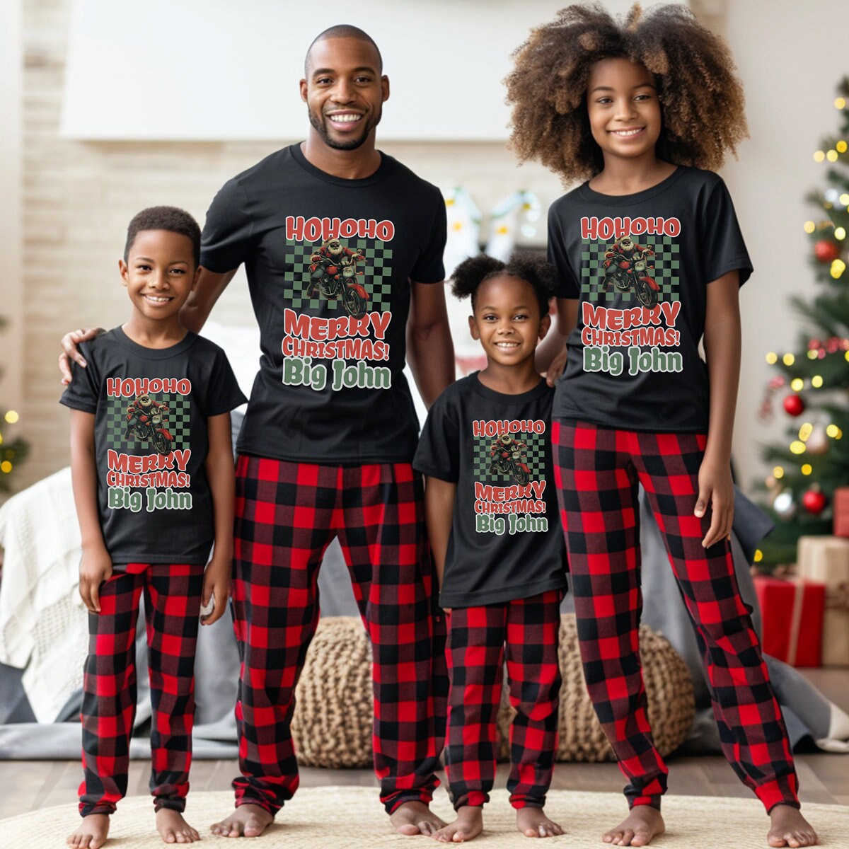 Black santa pjs sale