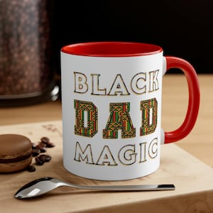 Black Dad Magic Mug Accent Coffee Mug, 11oz