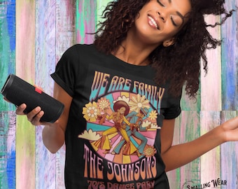 T-shirt personnalisé pour réunion de famille : design rétro des années 70 Kinfolk