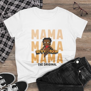 Mama Betty Boop T-shirt met print: damestop in vintagestijl