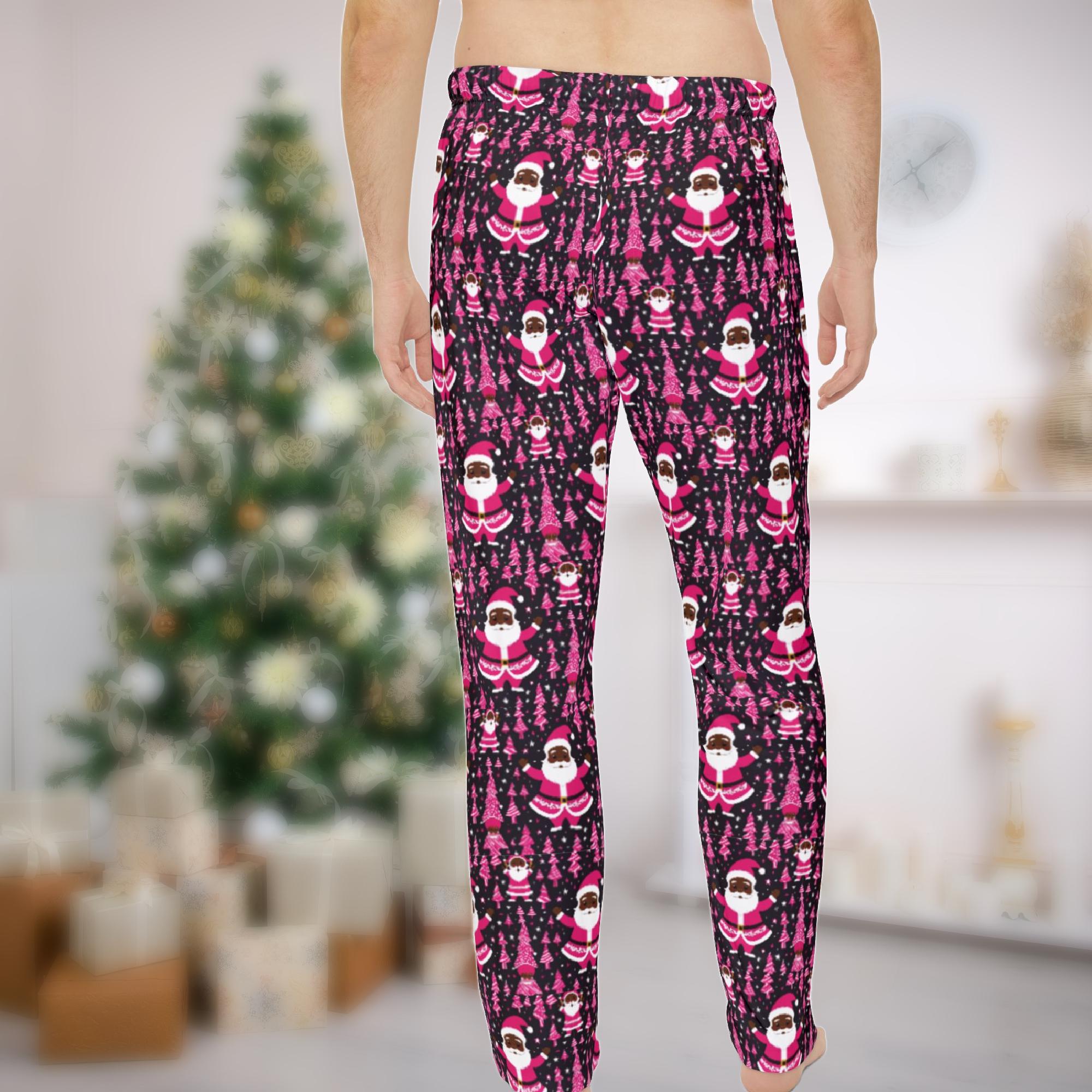 Black santa pajama pants sale