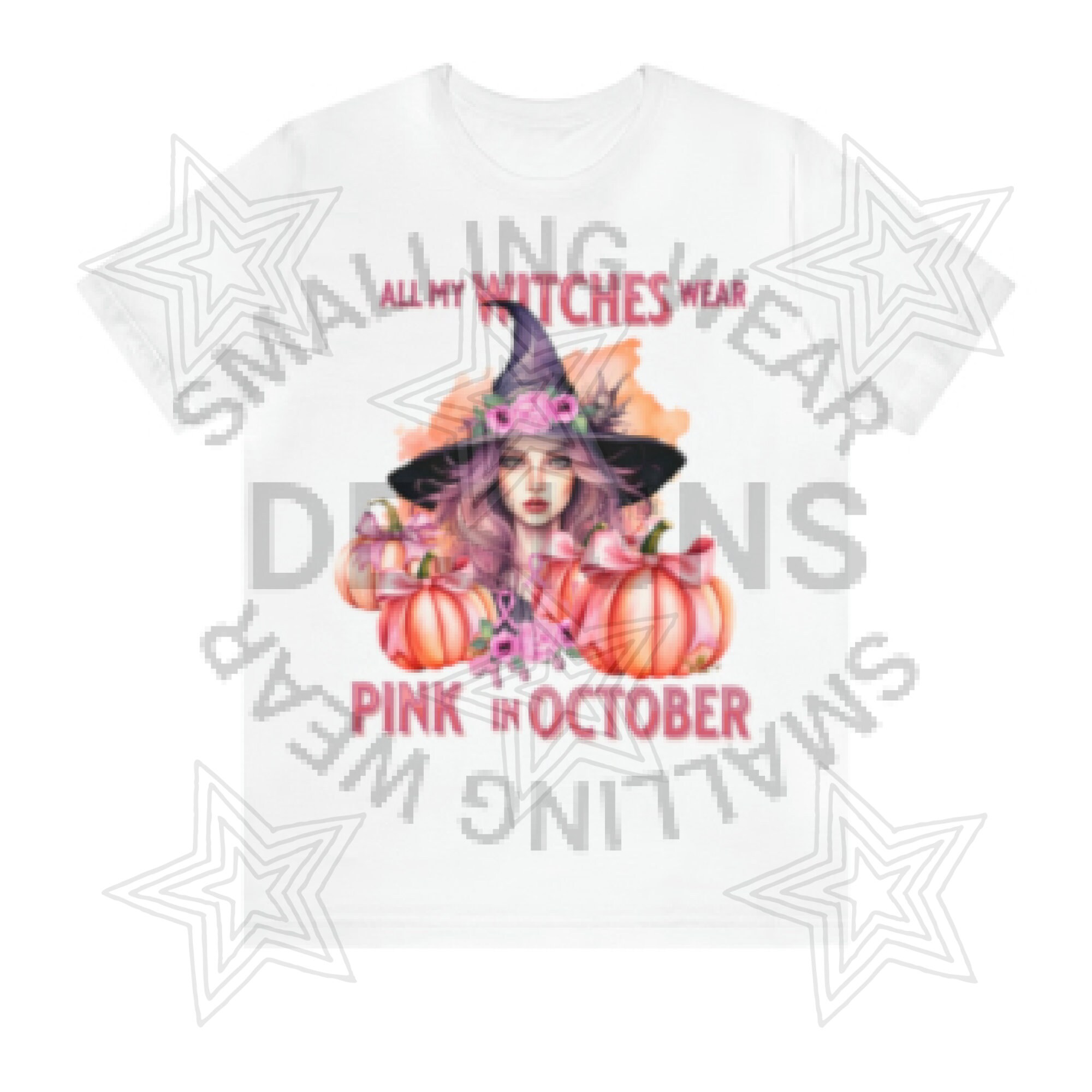 Discover Pink Ribbon Breast Cancer Tshirt, All my Witches ,tshirt wear pink in October Shirts Unisex Jersey Short Sleeve Tee
