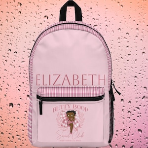 Betty Boop Backpack: Black Polyester Rucksack, Travel School Bag