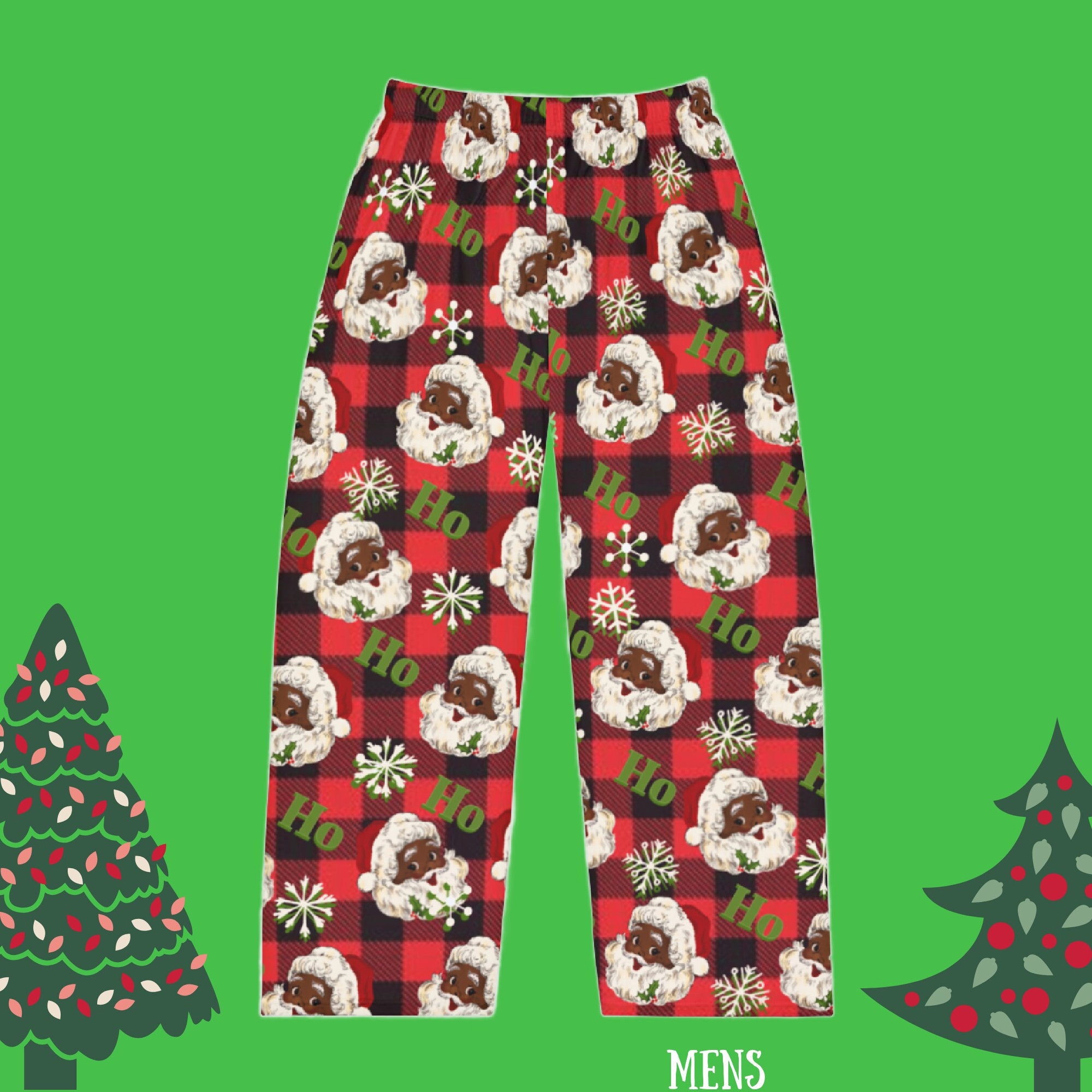 Custom Photo Pajamas Pants For Men Christmas Hat And Christmas Socks 2022