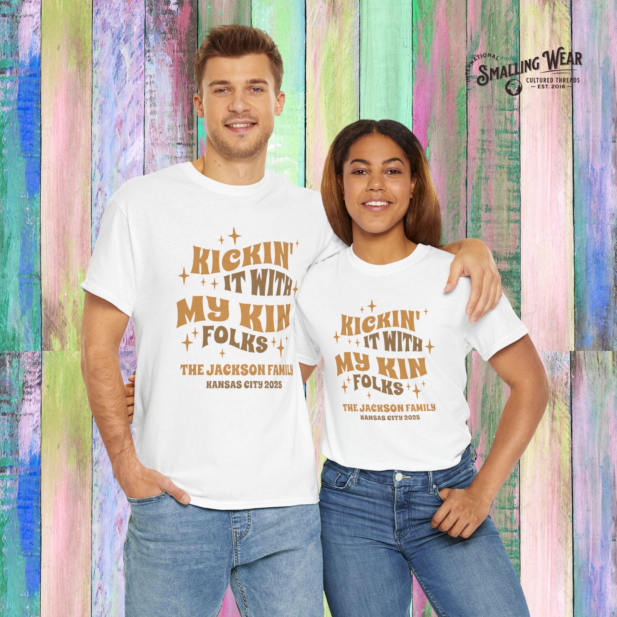 Family Reunion Tee: Personalized Kin Folks Cotton T-shirt - Etsy