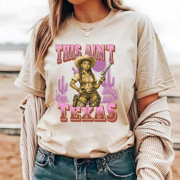 This is not Texas Cowgirl T-shirt Country Tee Western Gift Horse Lover Shirt Rodeo Apparel