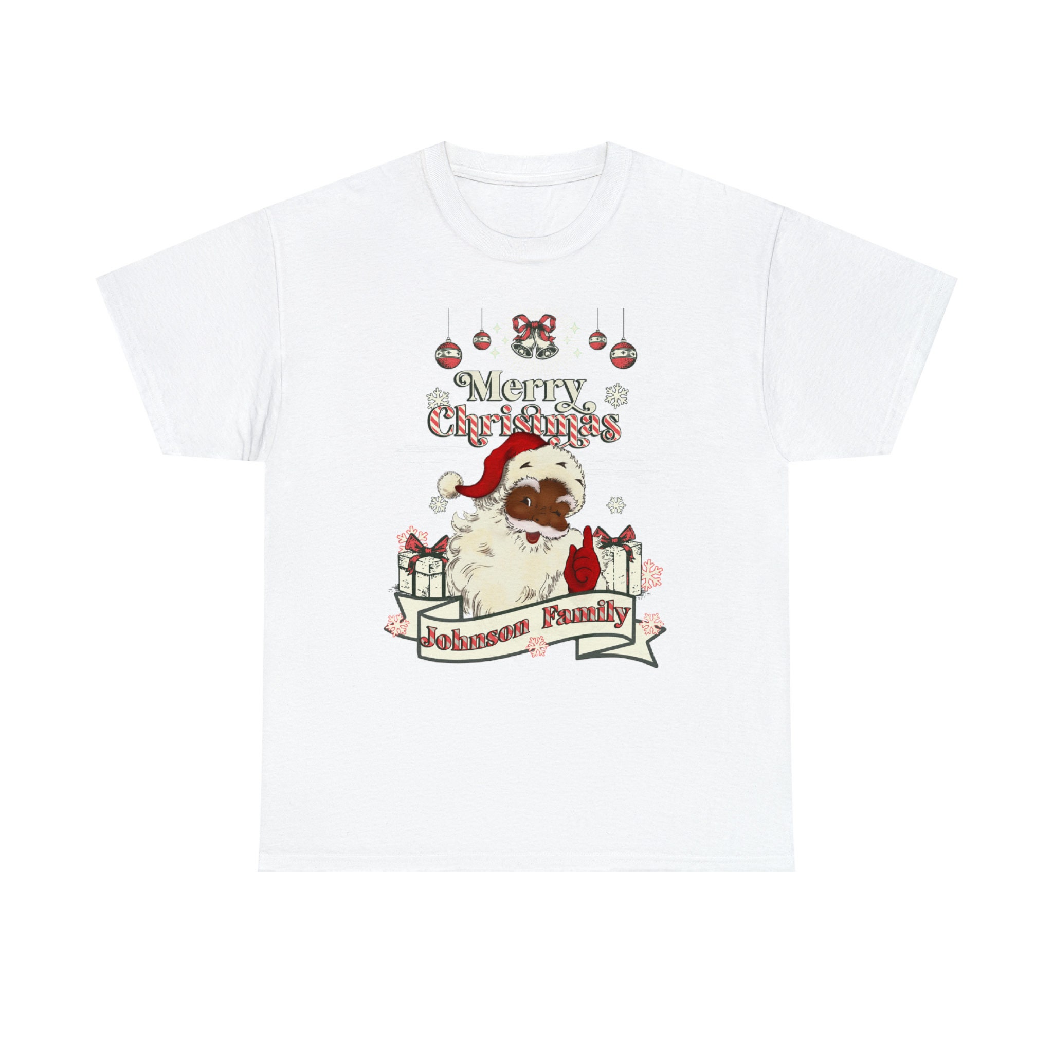 Santa Black Christmas Shirt, Brown Santa Family Shirts, Funny Christmas