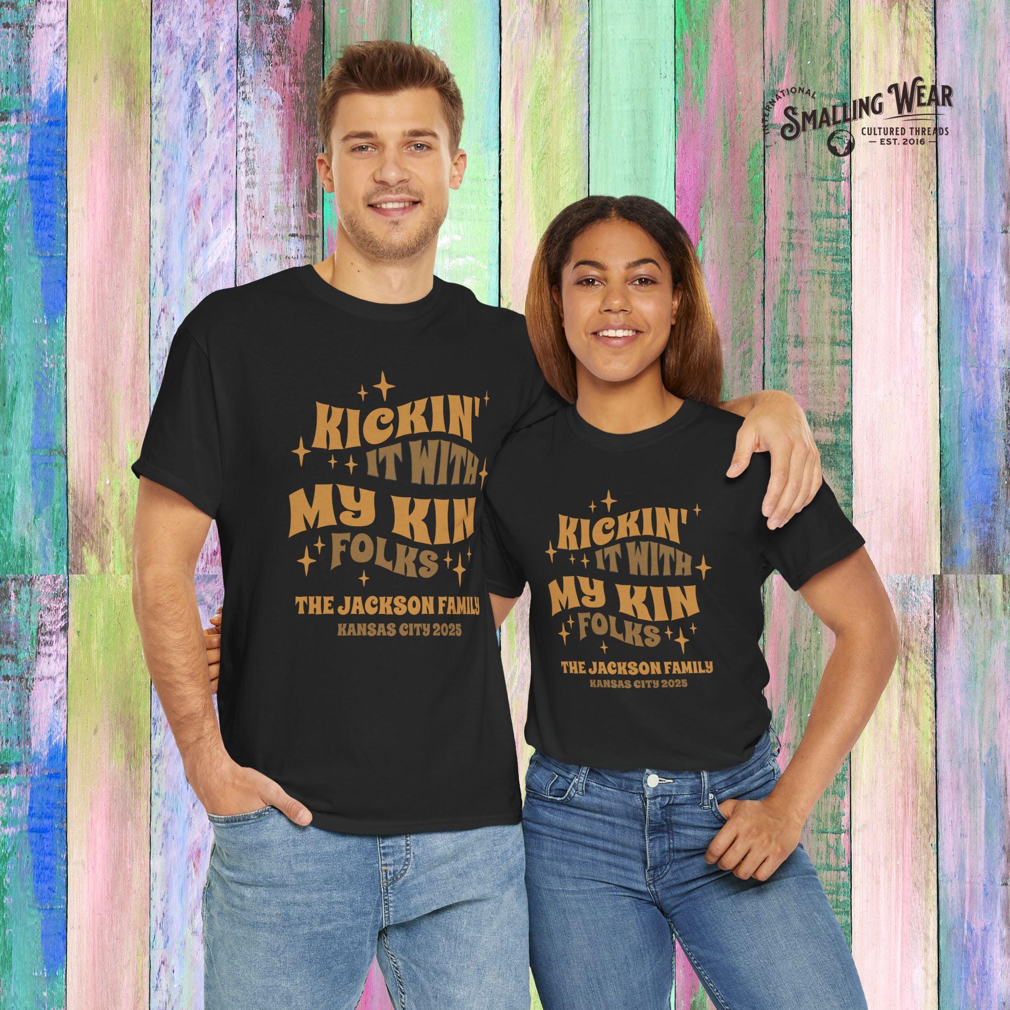 Family Reunion Tee: Personalized Kin Folks Cotton T-shirt - Etsy