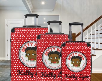 Black Betty Personalized Suitcase - Luggage Bag, Travel Accessories, Carry-On Bag, Wanderlust Gift, Traveler&#39;s Gift, Vacation Essential