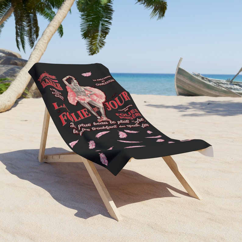 SmallingWear Josephine Baker Beach Towel - Thumbnail 3