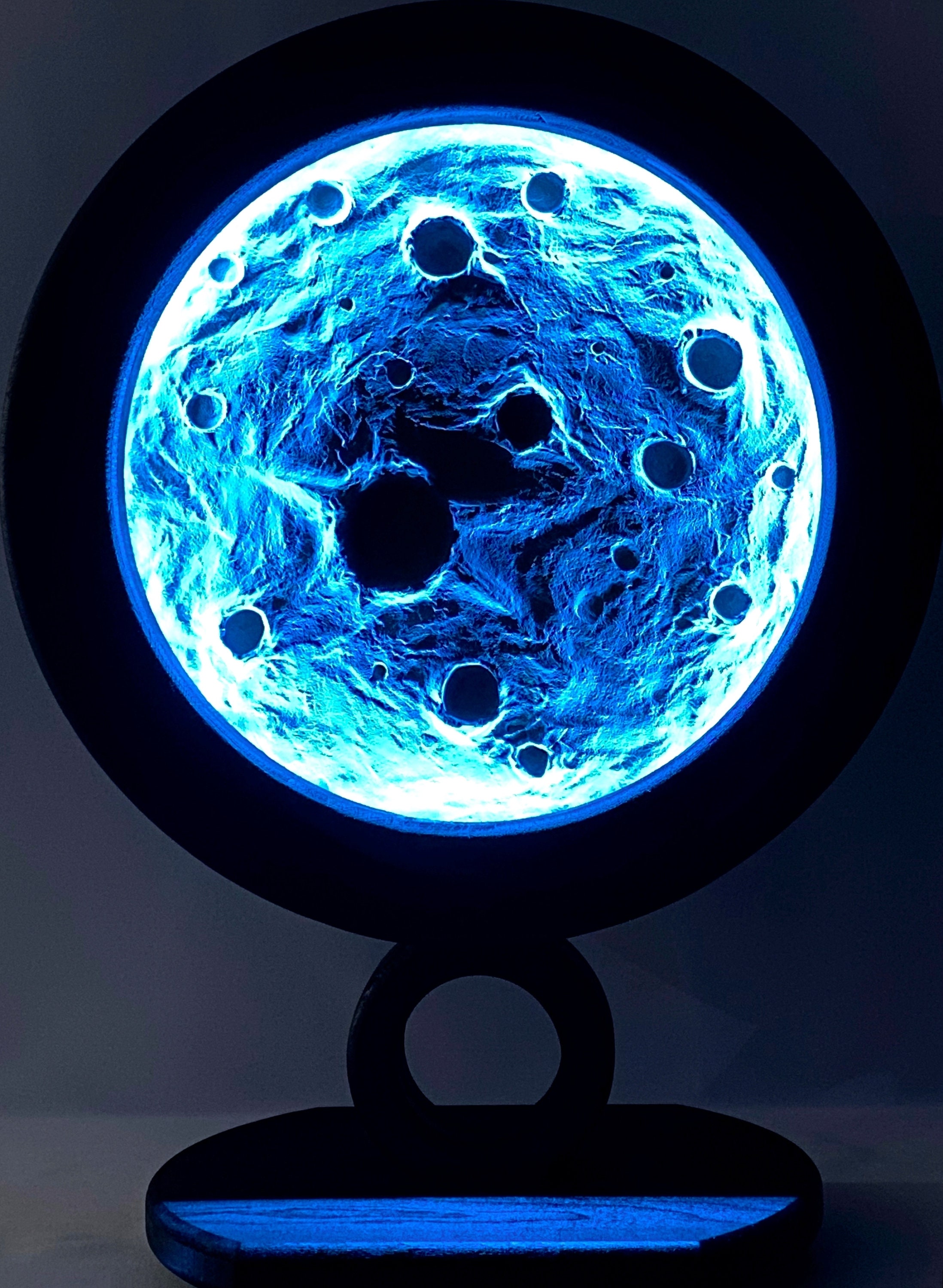 Moon as an Atmospheric Lighting Element Made of Concrete and Solid