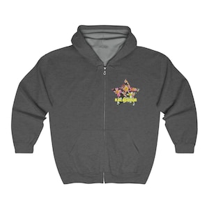 Unisex Star Kalachuchi Plumeria Frangipani  Full Zip up Hoodie (S-3XL) black grey navy