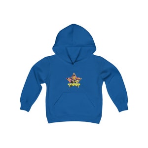 Kids STAR Kalachuchi Plumeria Frangipani Heavy Blend Hooded Sweatshirt (S-XL) white black grey blue red