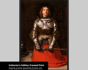 Juana de Arco de John Everett Millais – Impresión artística prerrafaelita enmarcada con calidad de museo