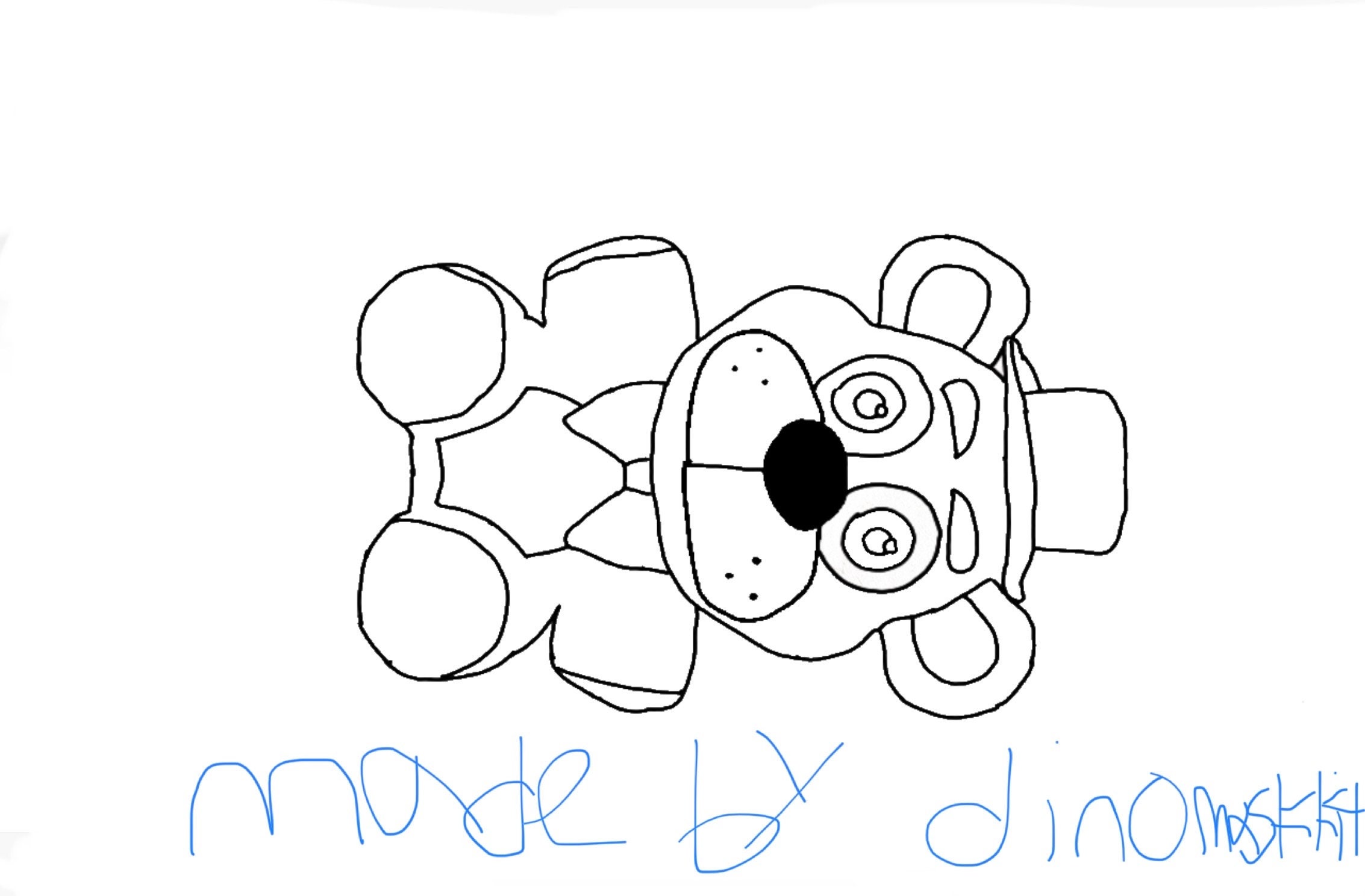 Freddy Fazbear Coloring Page  Fnaf coloring pages, Bear coloring