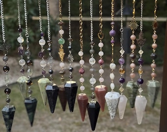 Intention Crystal Pendulums | Gemstone Pendulum Collection for Energy Work & Divination