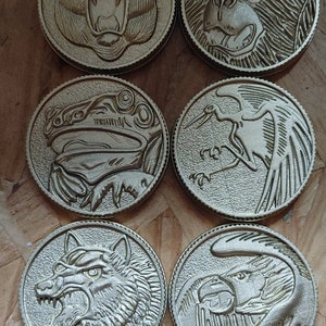 Power Ranger coins: Ninjetti 90's MMPR Movie coins- Resin 3d printed!