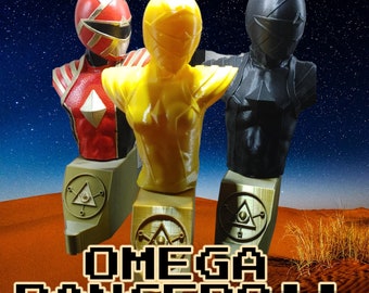 Power Rangers 3d printed bust-OMEGA RANGERS