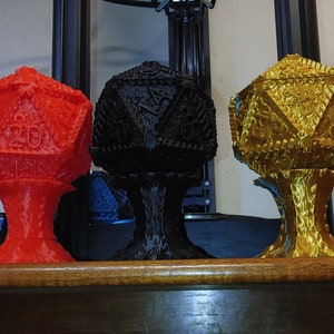 Magical D20 popcorn Bowl: Magnetic Lid w/Stand!&quot; (New special edition CHAOS BLACK)