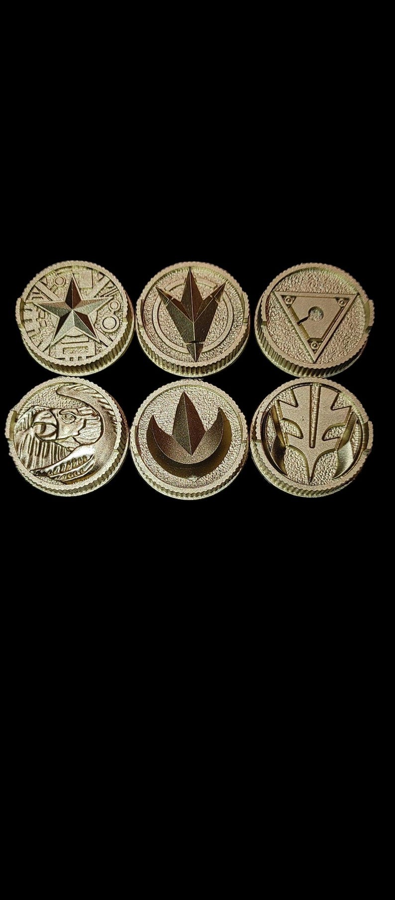 Tommy-inspired Ranger Power Coins | Compatible With Playmates Re ...
