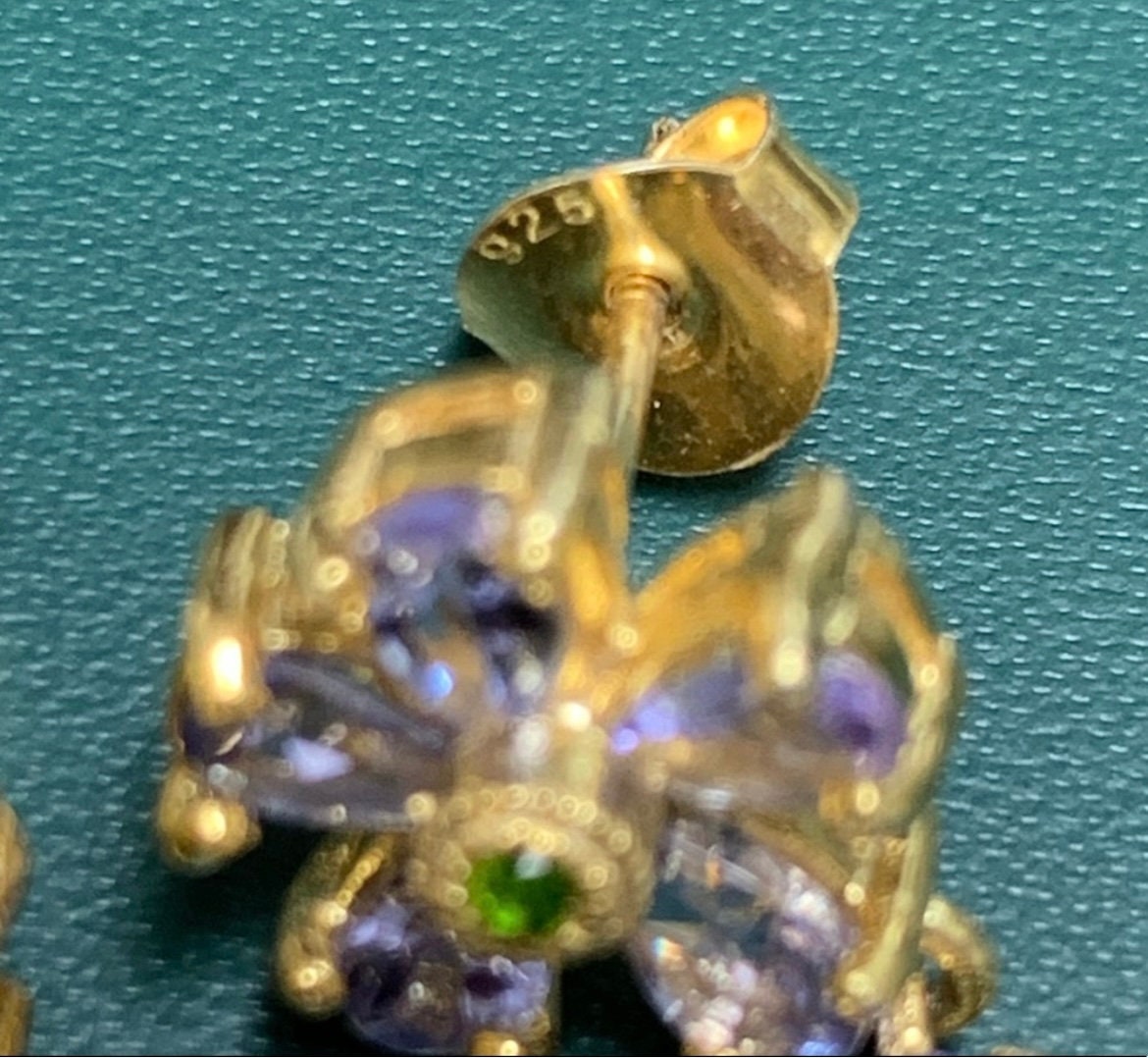 Boucles D'oreilles Argent Fin Avec Perles De Culture En Tanzanite - Modèle Dormeuses ROSEMIMOSA (neuf étiqueté)