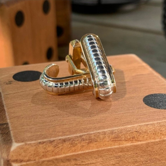 VINTAGE silver and gold Swank cufflinks