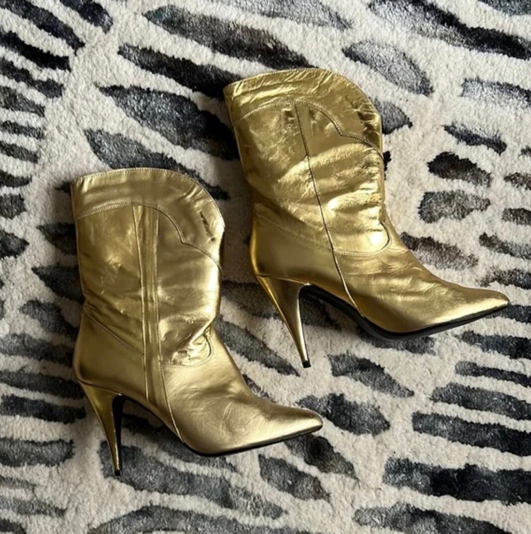 Gold Boots Etsy Singapore