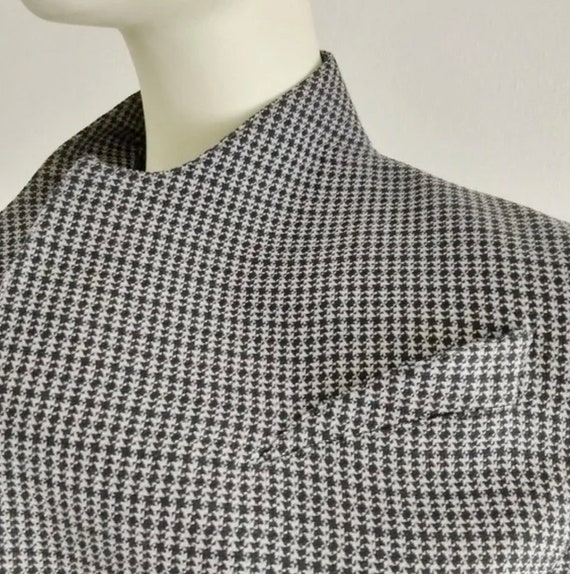 1980s Thierry Mugler grey houndstooth wool power … - image 2