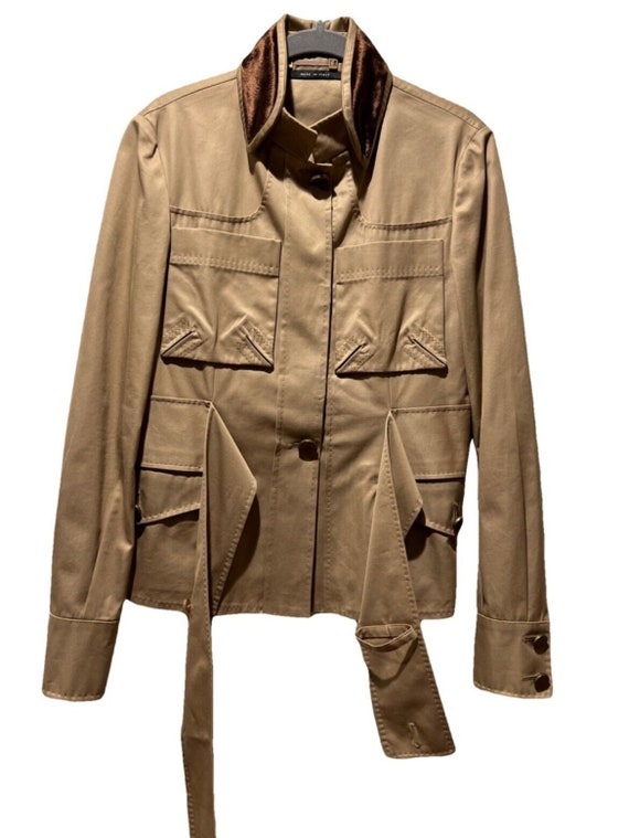 Tom Ford for Gucci Trench Coat with Velvet Collar - image 1