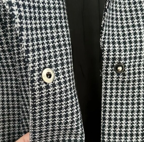 1980s Thierry Mugler grey houndstooth wool power … - image 5