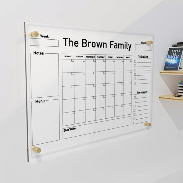 Dry Erase Calendar Etsy
