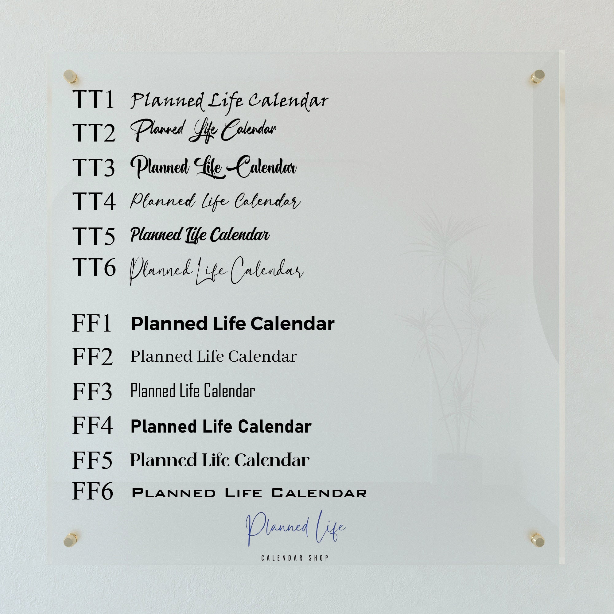 Personalized Acrylic Yearly Calendar, Acrylic Wall Planner 2023, Acrylic Annual Calendar 2023