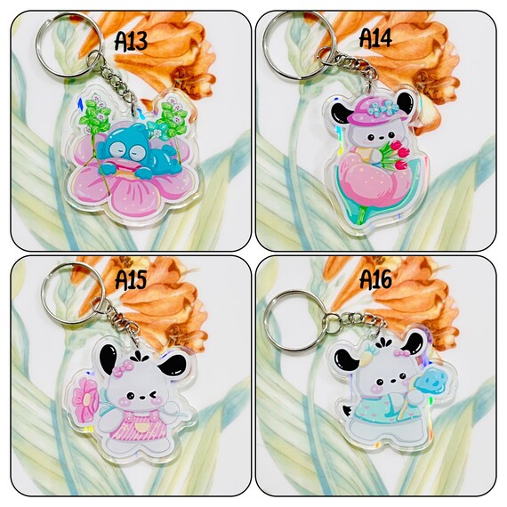 Kawaii Cartoon Acrylic Keychains - Etsy