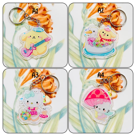 Kawaii Cartoon Acrylic Keychains - Etsy