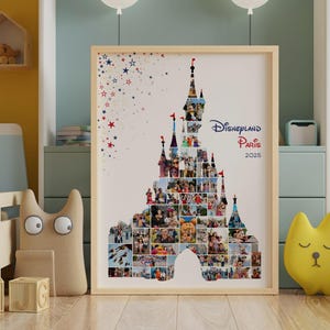 Colagem de fotos da Disneylândia, Colagem de fotos do Castelo da Disneylândia, Molduras para fotos da Disneylândia Paris, Moldura para fotos da Disneylândia Paris, Mais vendida, Arte de parede