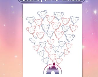 Magical Vacation Countdown Calendar, Magic Trip to Theme Park Paris, 30 Day Countdown Calendar, Days Until Surprise Trip