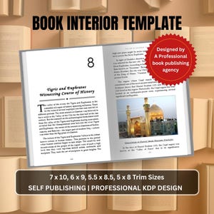 Book Formatting Template For KDP, 6 x 9 KDP Template, Book Interior Design for Indie Authors Book Publishing, Editable in Microsoft Word