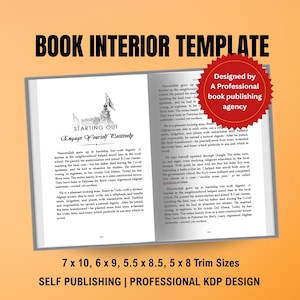 Buchformatierungsvorlage für KDP, 6x9 KDP-Vorlage, Buchinnengestaltung für die Veröffentlichung von Indie-Autoren, bearbeitbar in Microsoft Word