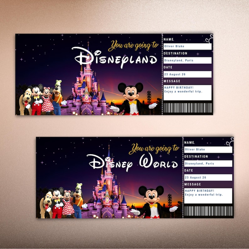 Disneyland Paris Ticket, Disneyland Paris Reveal Ticket, Disneyland ...