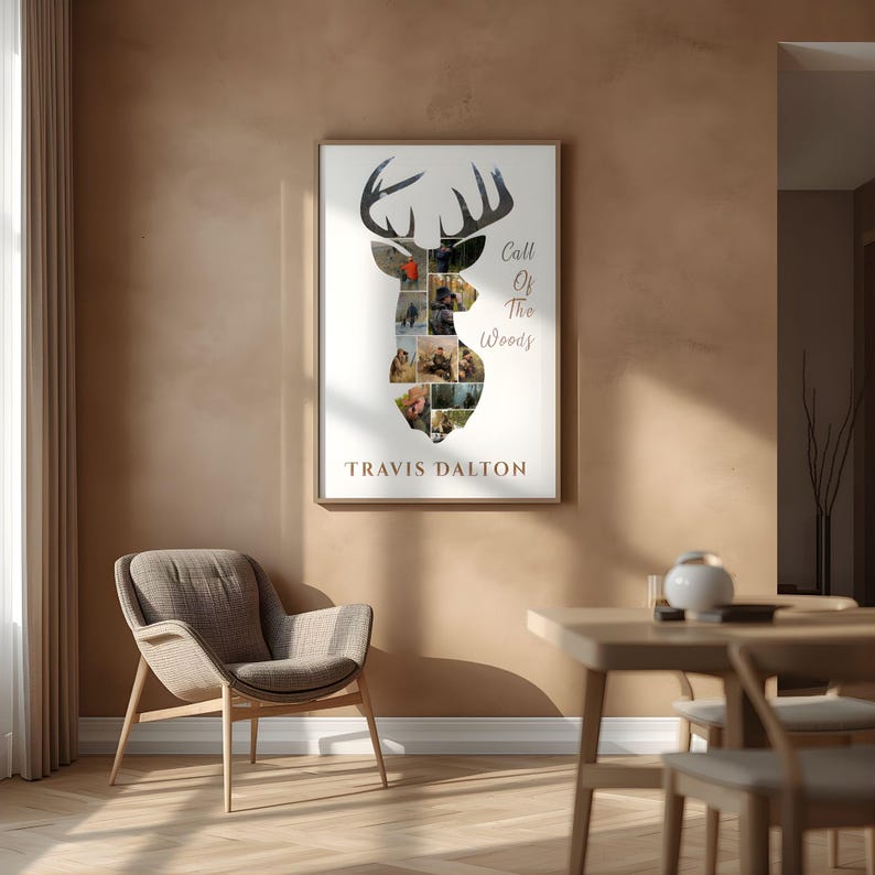 Deer Hunting Photo Collage Hunting Cabin Decor, Deer Hunter Sign Gift ...