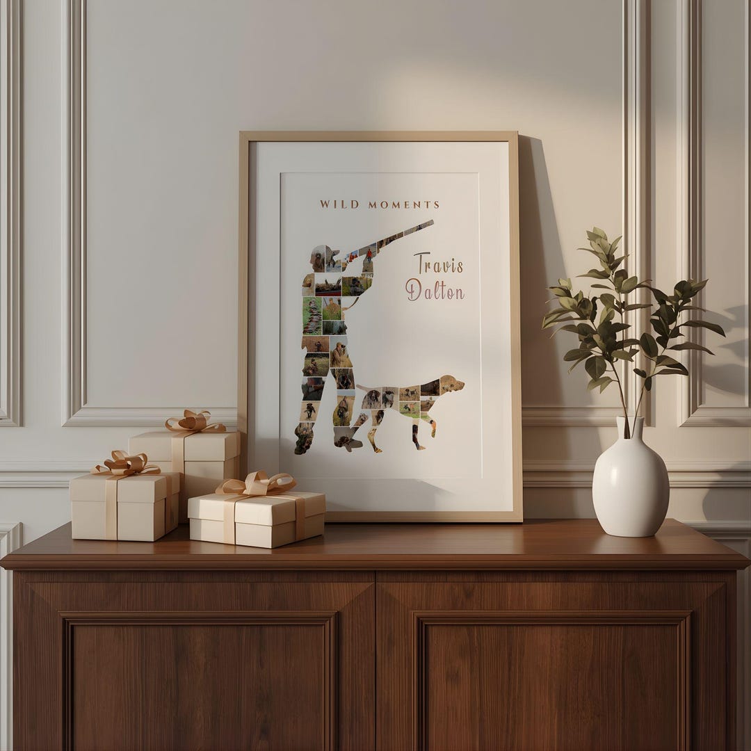 Upland Hunting Gift Hunting Picture Frame Collage, Pheasant Hunter Gift ...