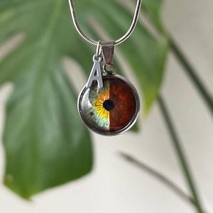 DOUBLE IRIS PENDANT, custom eye pendant, custom iris necklace, valentines day gift, iris necklace, custom eye necklace, iris pendant