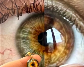 PAAR IRIS ANHÄNGER Handbemalter Anhänger mit Augen, Irishalskette nach Maß, Irishalskette, Irishalskette, Geschenk