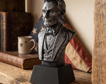 Busto de Abraham Lincoln - Estatua escultórica, decoración de escritorio, regalo patriótico